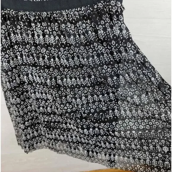 Anthropologie 9Hi5 Poststamp Black & White Ruched Tulle Dress - Size Medium - Picture 4 of 5